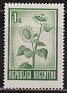 Argentina - 1960 - Flora - 1 C - Verde - Flora, Girasol - Scott 923 - Flora Sunflower - 0
